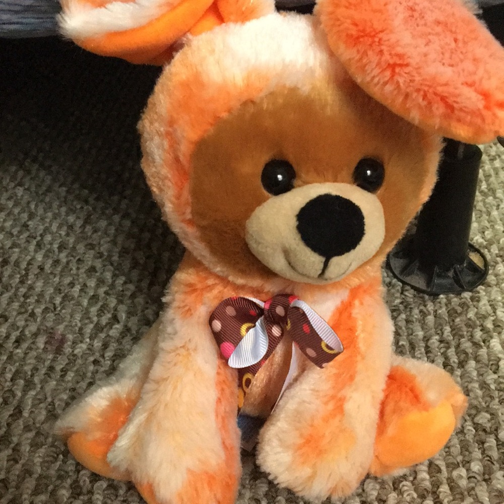 Dog stuffed animal in costume